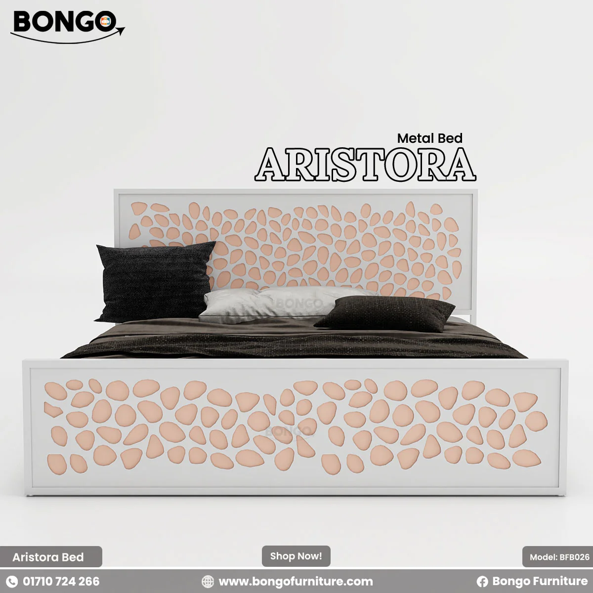 Aristora - Metal Bed | BFB026 - Image 3