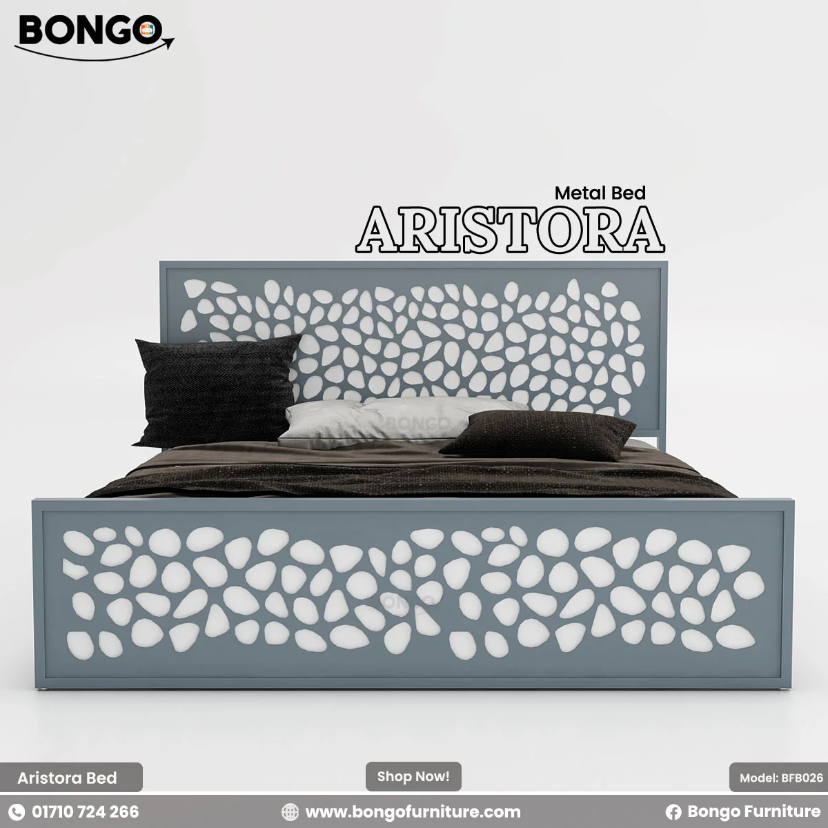 Aristora - Metal Bed | BFB026 - Image 5