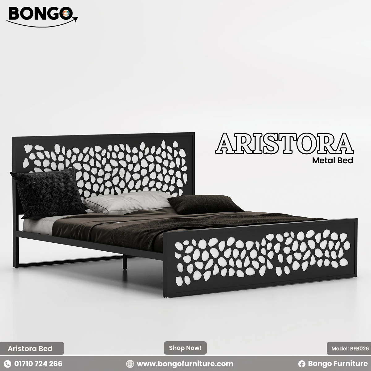 Aristora - Metal Bed | BFB026 - Image 7