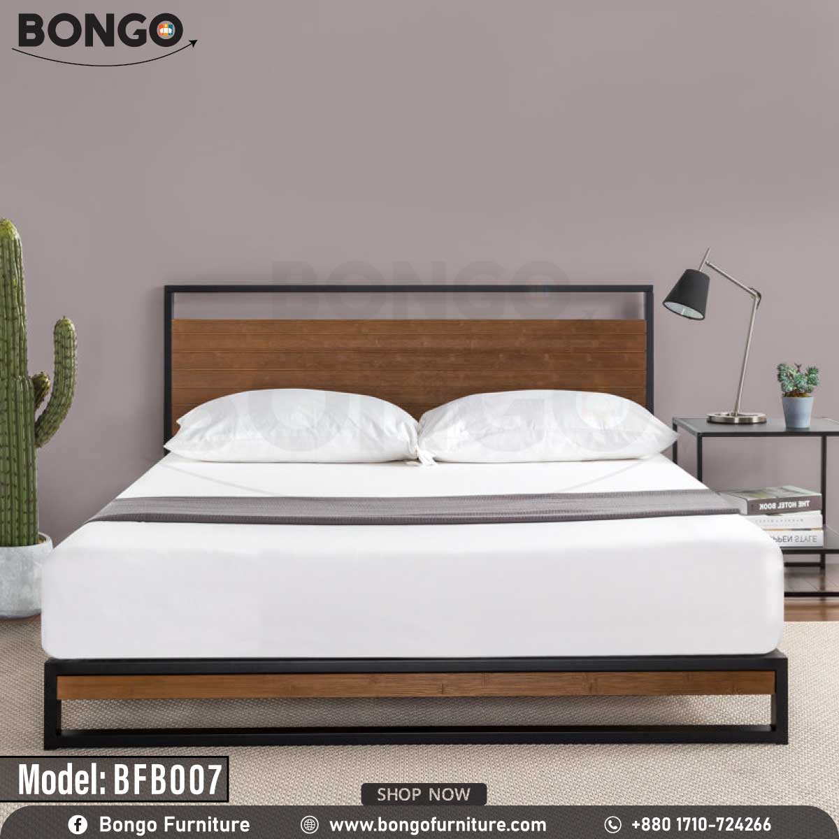 Aura Metallic Bed - BFB007 - Image 3