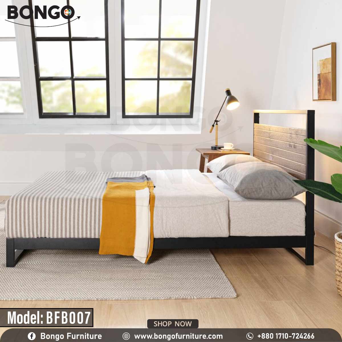 Aura Metallic Bed - BFB007 - Image 5