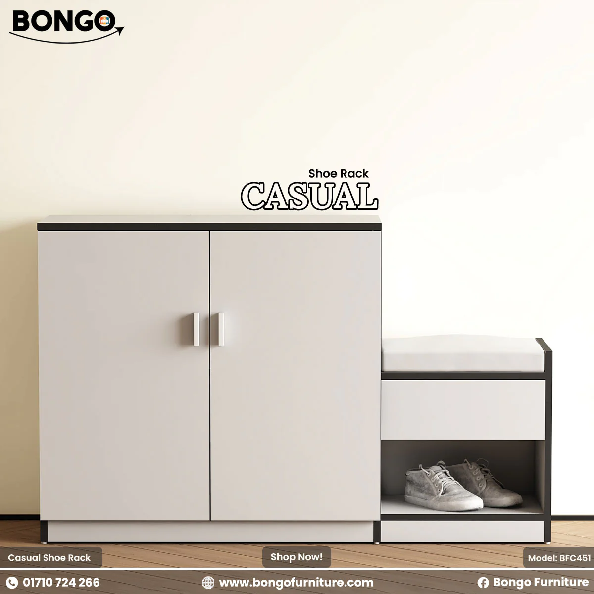 Casual - Shoe Rack | BFC451 - Image 7