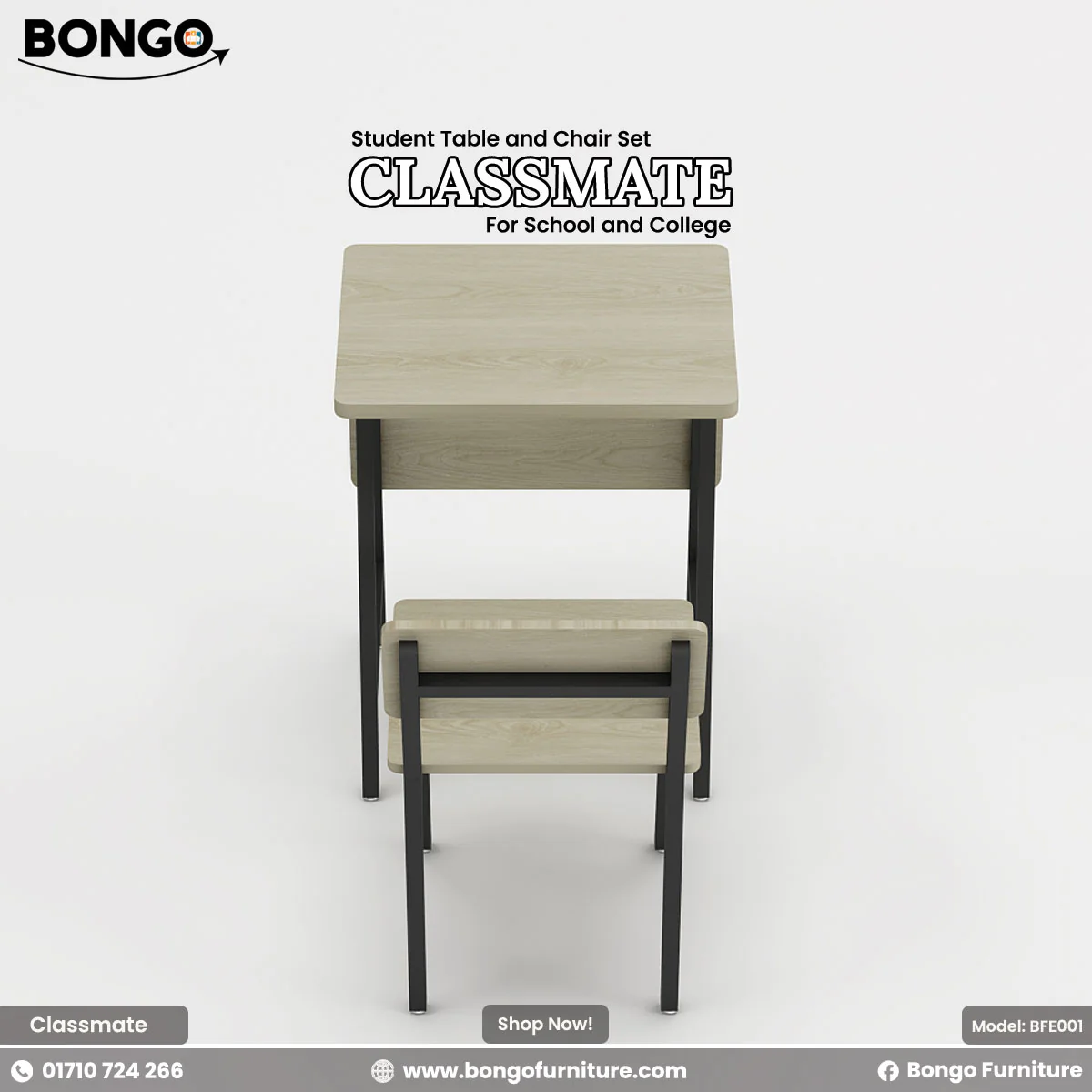 Classmate - Student Table and Chair Set | BFE001 - Image 3