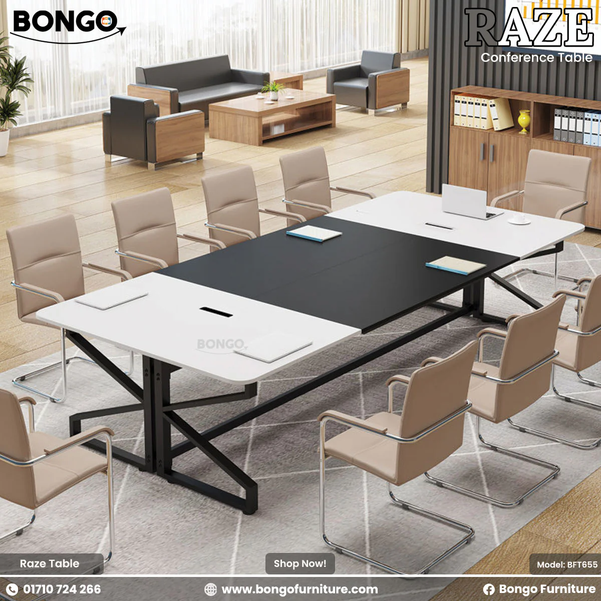 Raze Meeting Table - BFT655 - Image 3