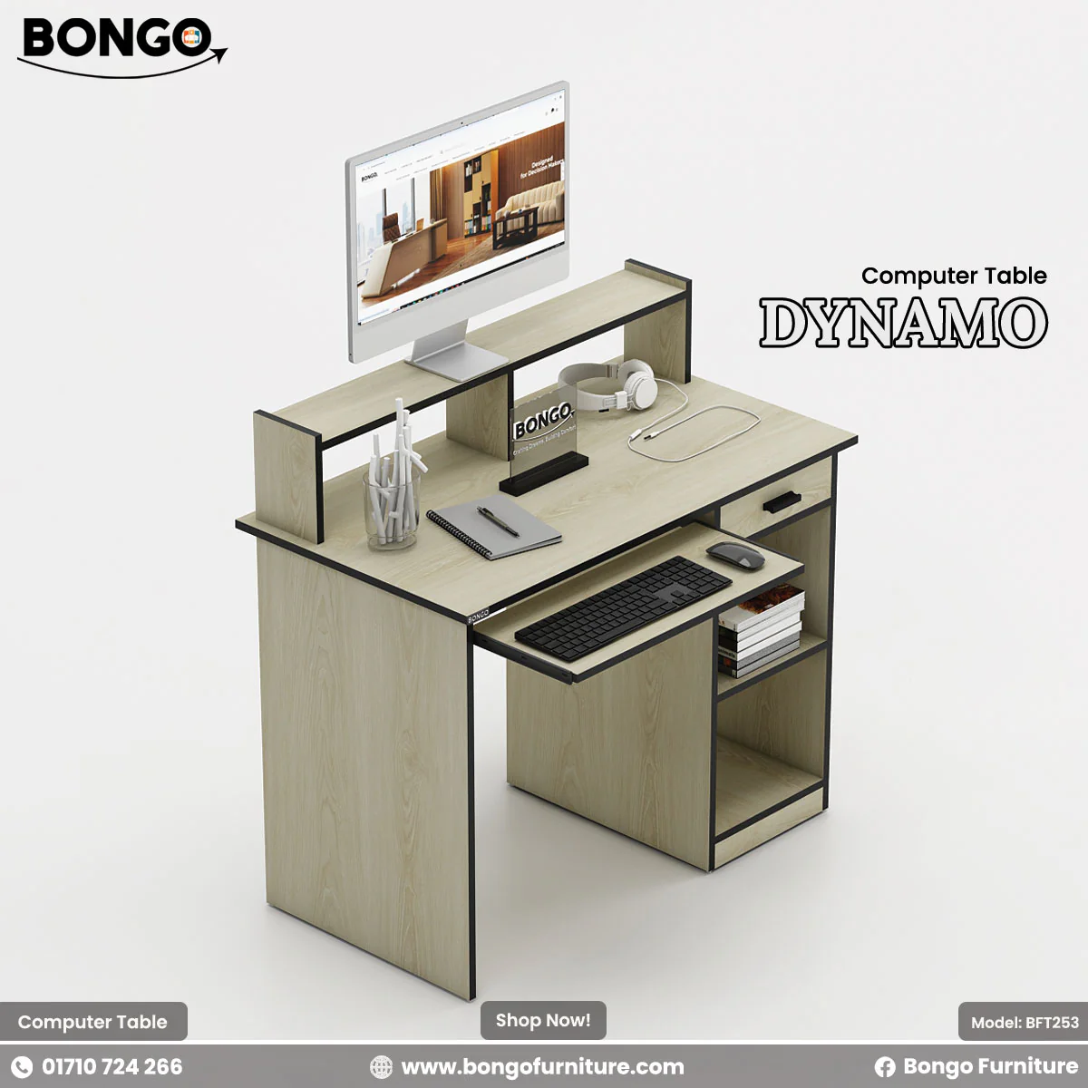 Dynamo - Computer Table | BFT253 - Image 4