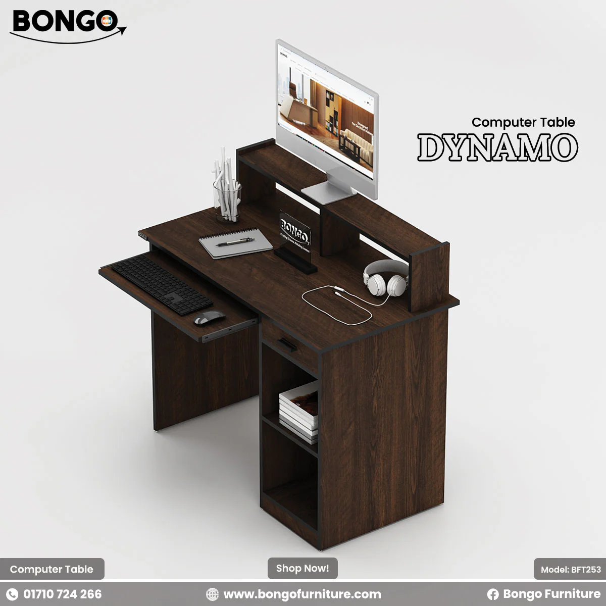 Dynamo - Computer Table | BFT253 - Image 5