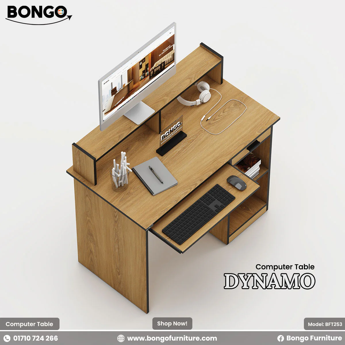 Dynamo - Computer Table | BFT253 - Image 6