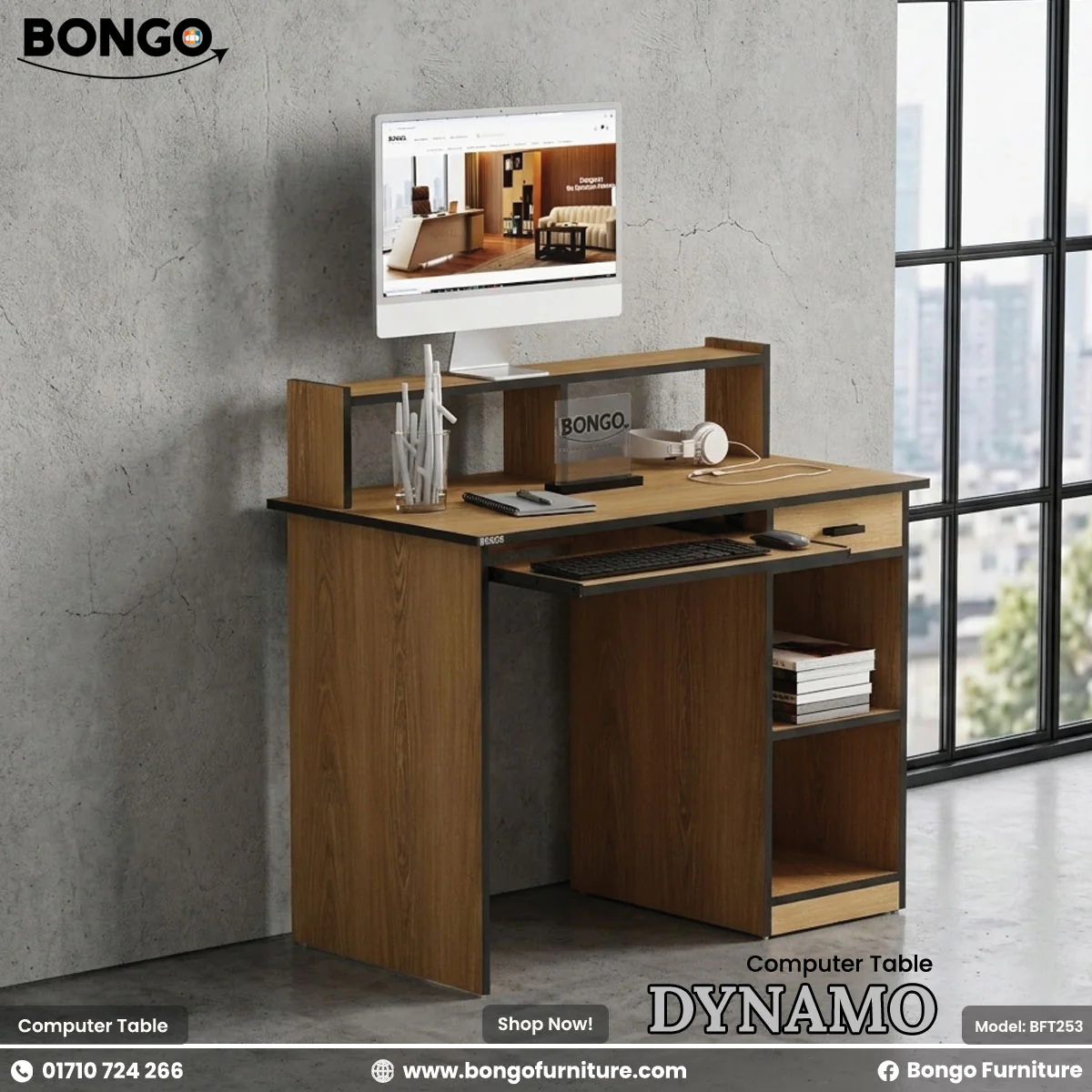 Dynamo - Computer Table | BFT253 - Image 8