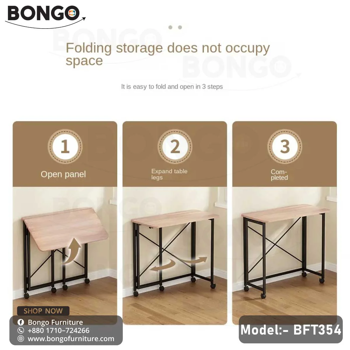 Flexi Foldable Desk- BFT354 - Image 3