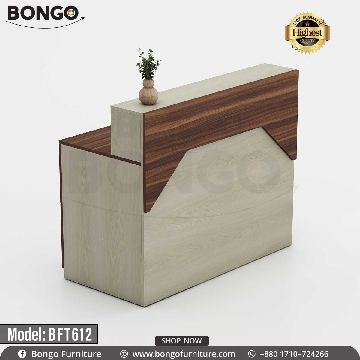 Guest Reception Desk - BFT612 - Image 2