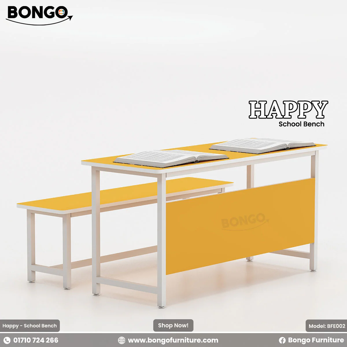 Happy - School Bench | BFE002 - Image 3