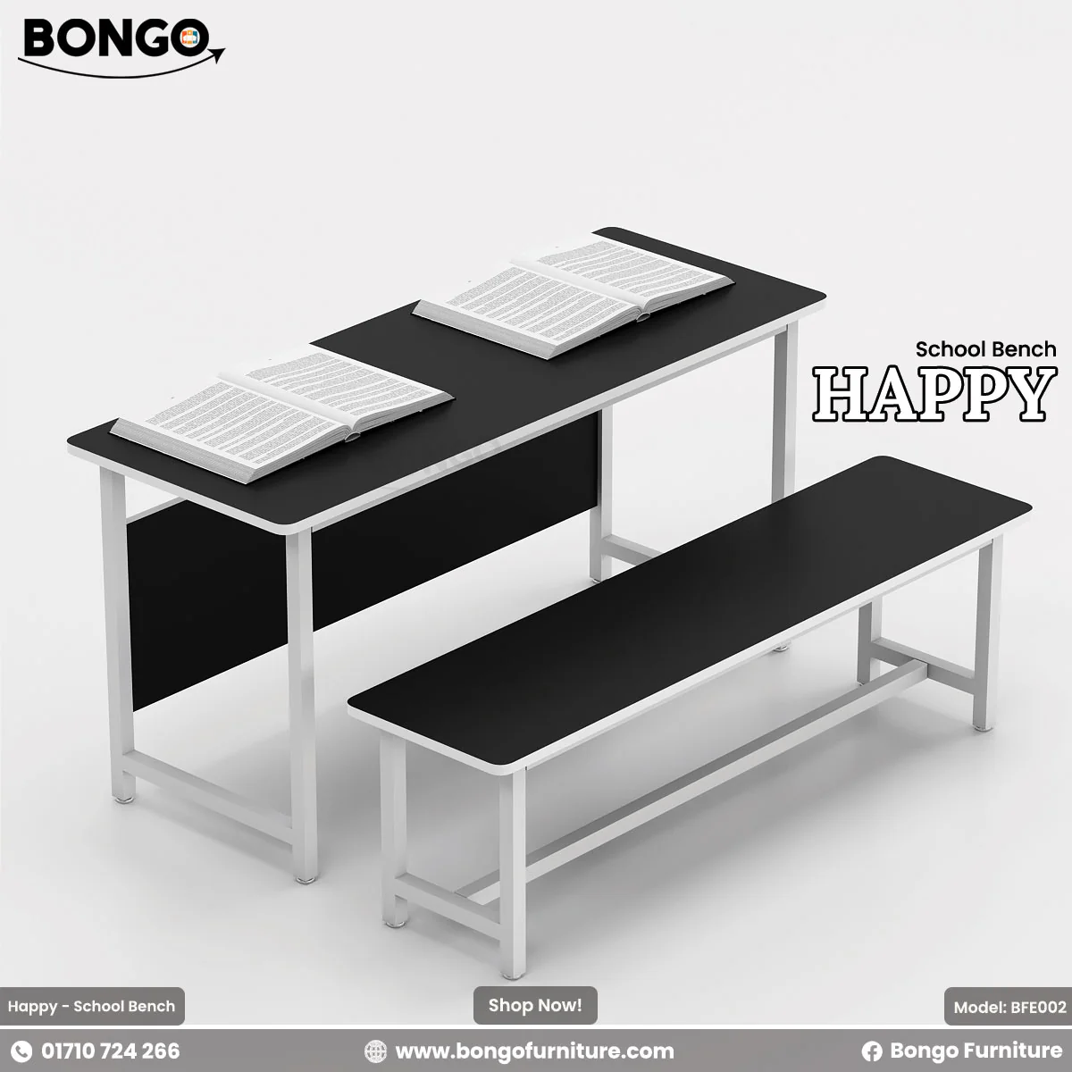 Happy - School Bench | BFE002 - Image 5