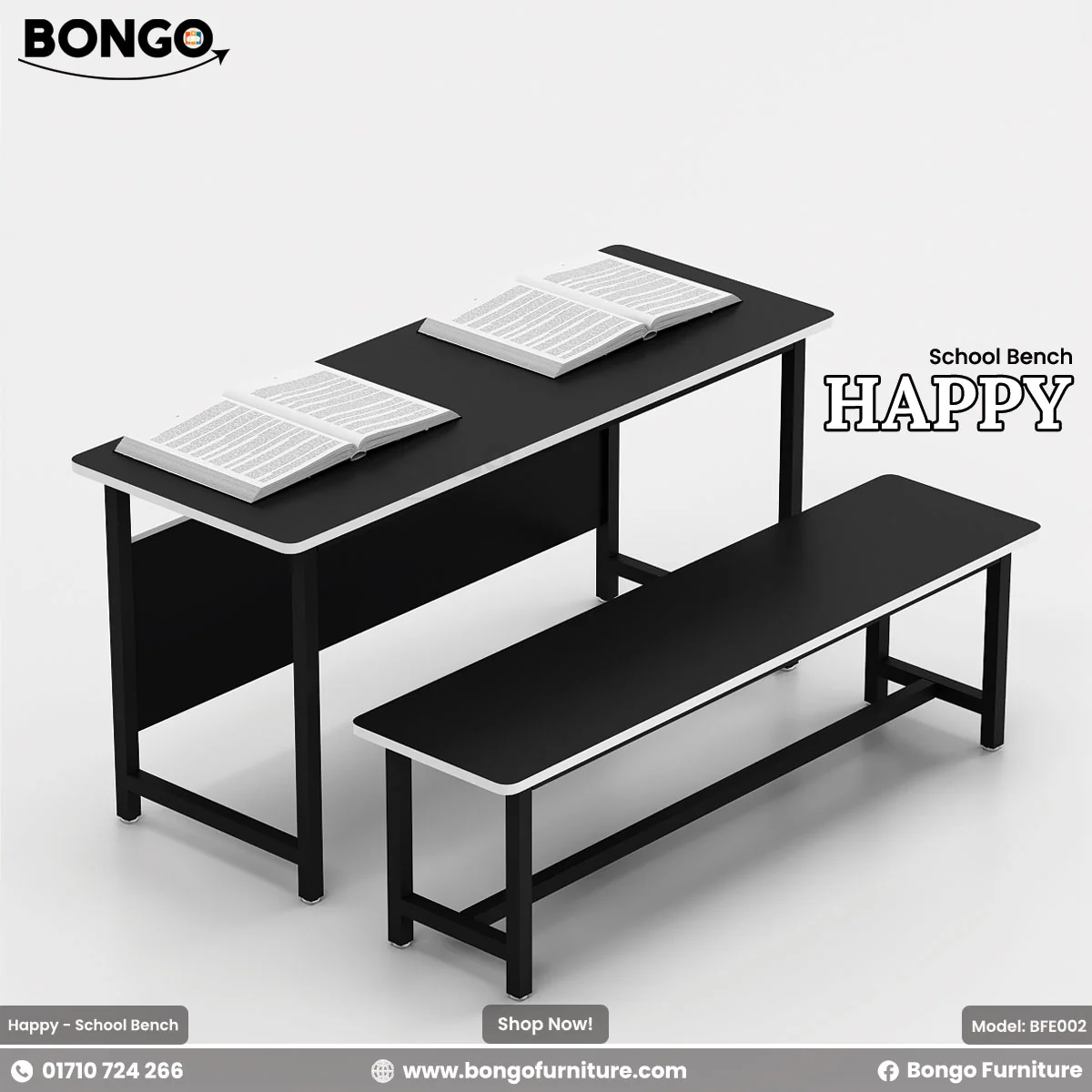 Happy - School Bench | BFE002 - Image 6