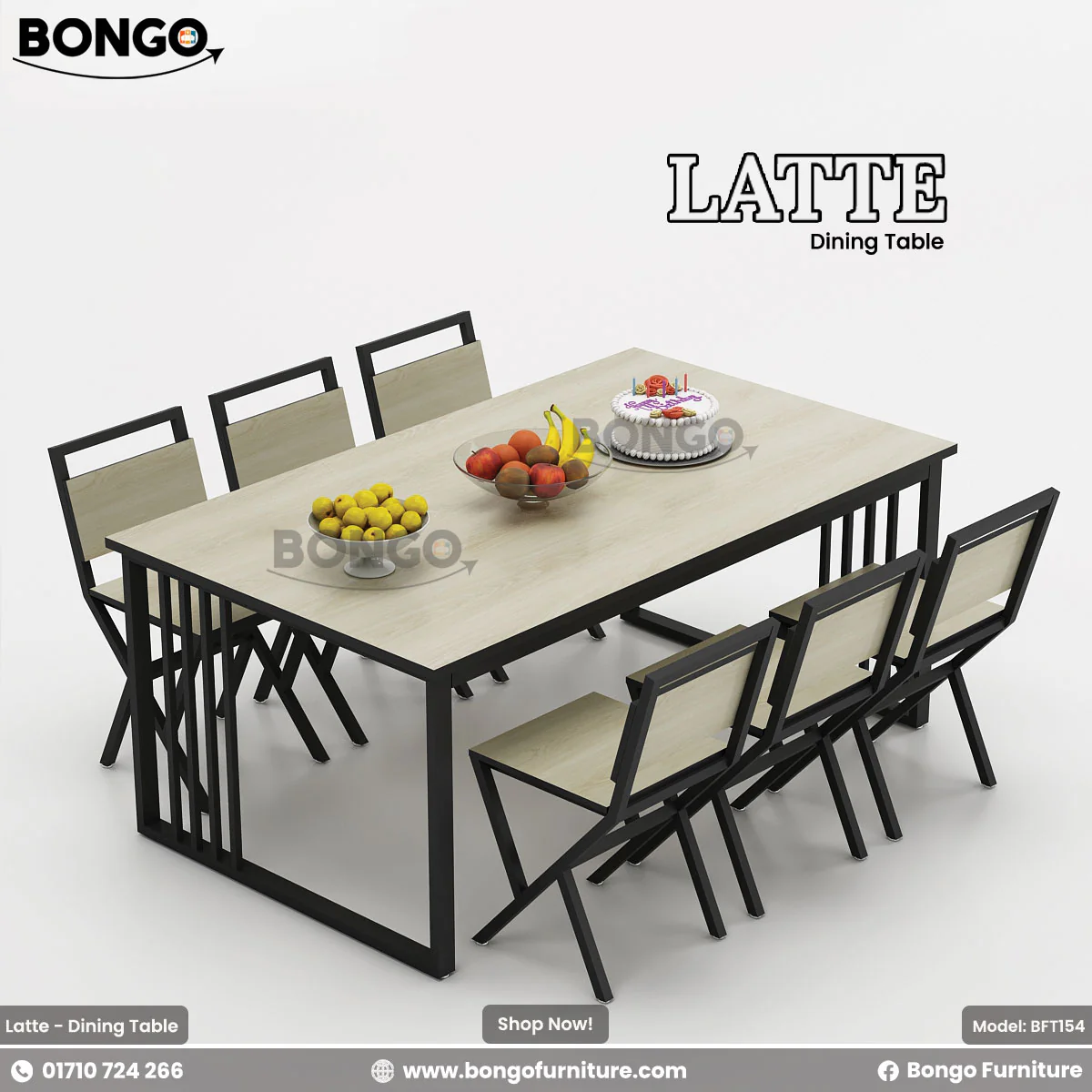 Latte - Dining Table | BFT154 - Image 4