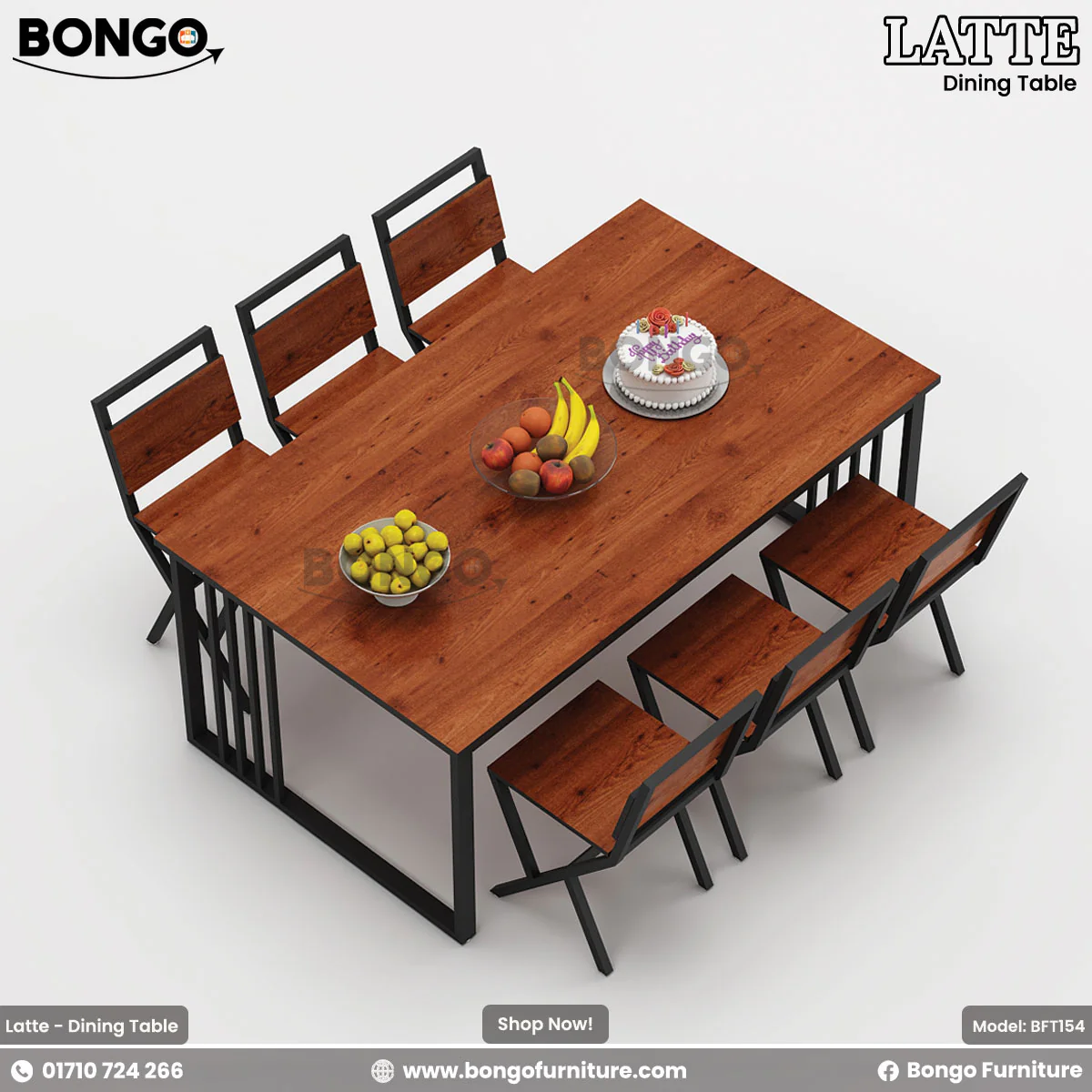 Latte - Dining Table | BFT154 - Image 6