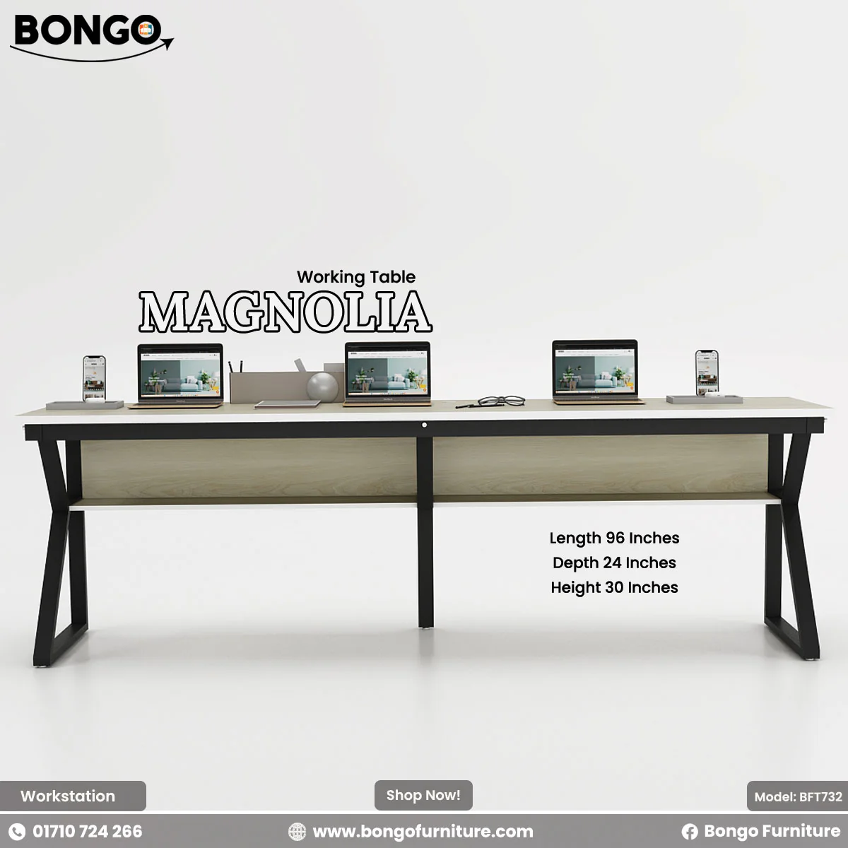 Magnolia - Working Table | BFT732 - Image 2