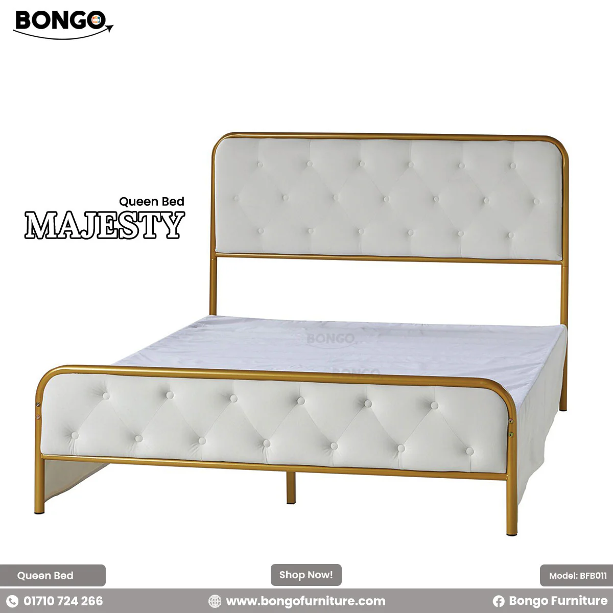 Majesty Queen Size Bed - BFB011 - Image 5