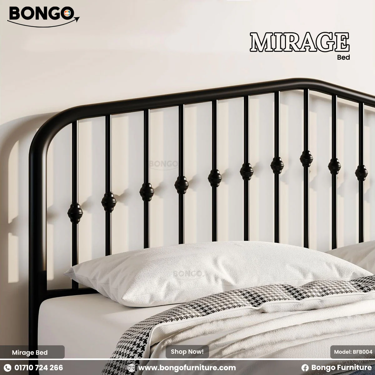 Mirage - Metal Bed | BFB004 - Image 4