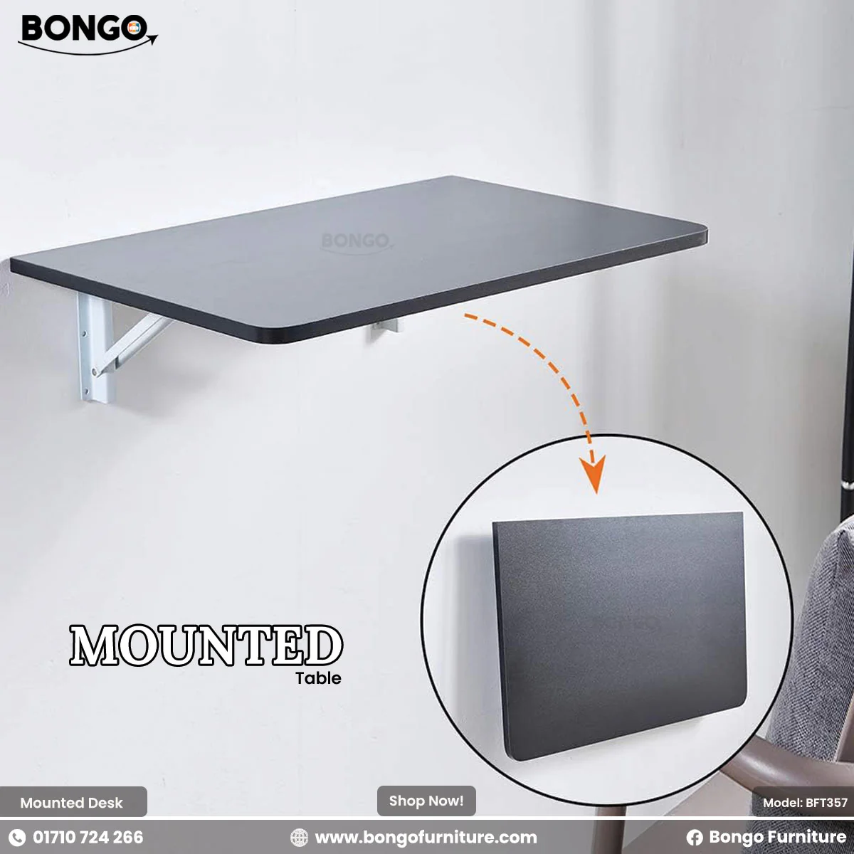 Mounted Desk - BFT357 - Image 3