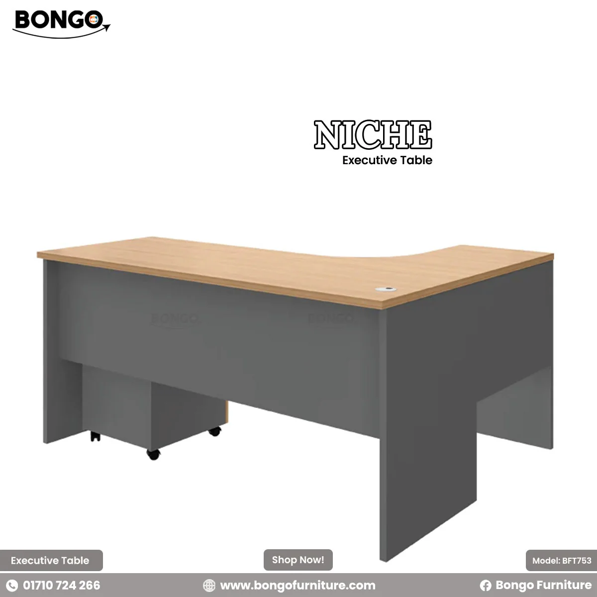 Niche L-Shape Executive Desk - BFT753 - Image 3