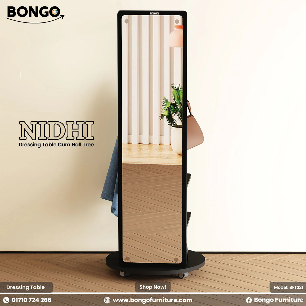 Nidhi - Dressing Table plus Hall Tree | BFT221 - Image 2