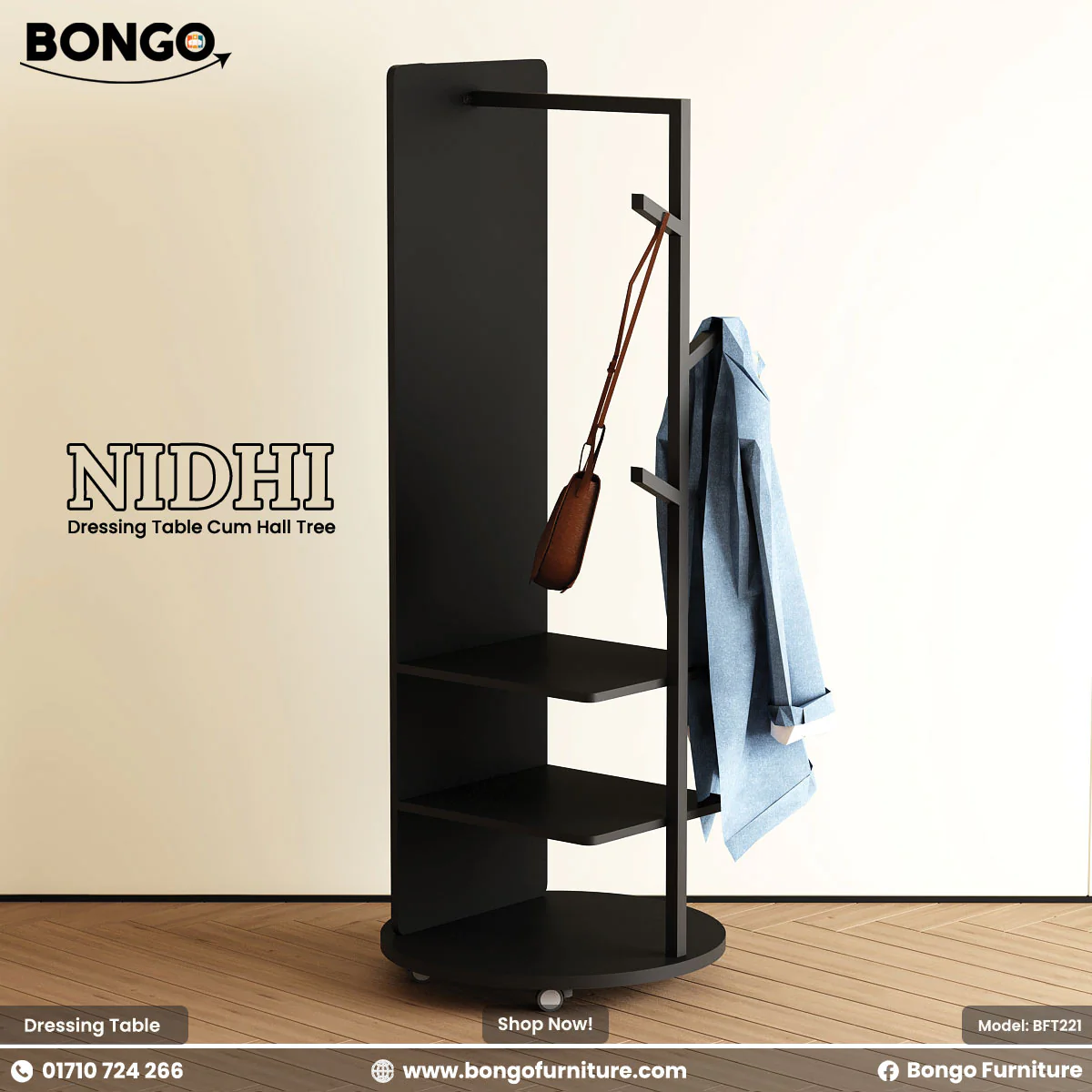 Nidhi - Dressing Table plus Hall Tree | BFT221 - Image 6