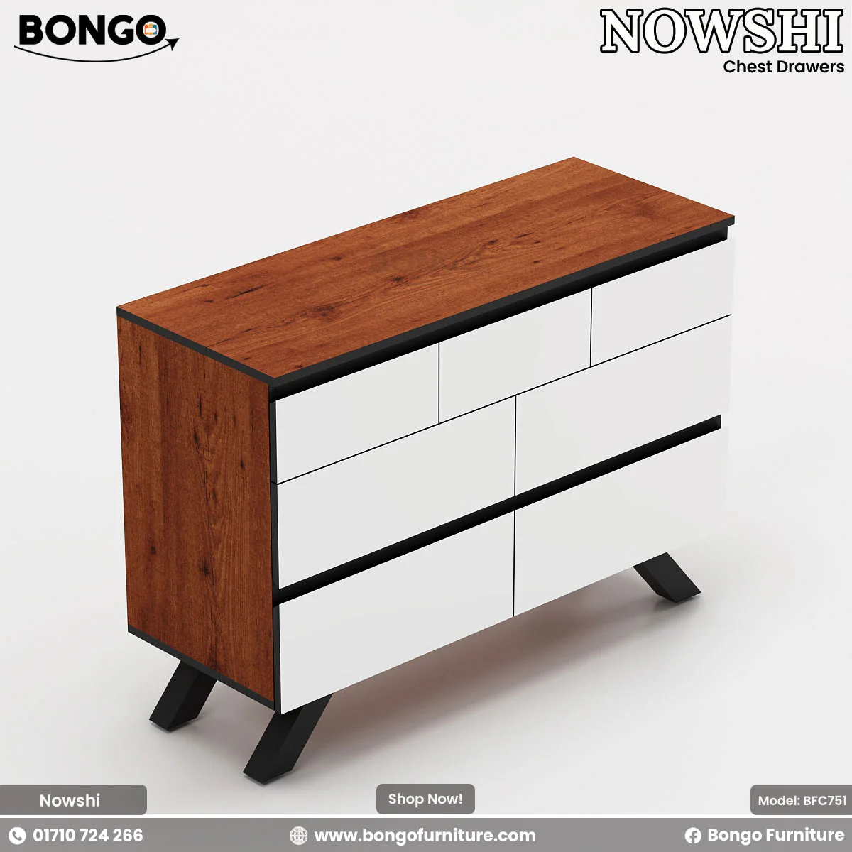 Nowshi - Chest Drawers | BFC751 - Image 3