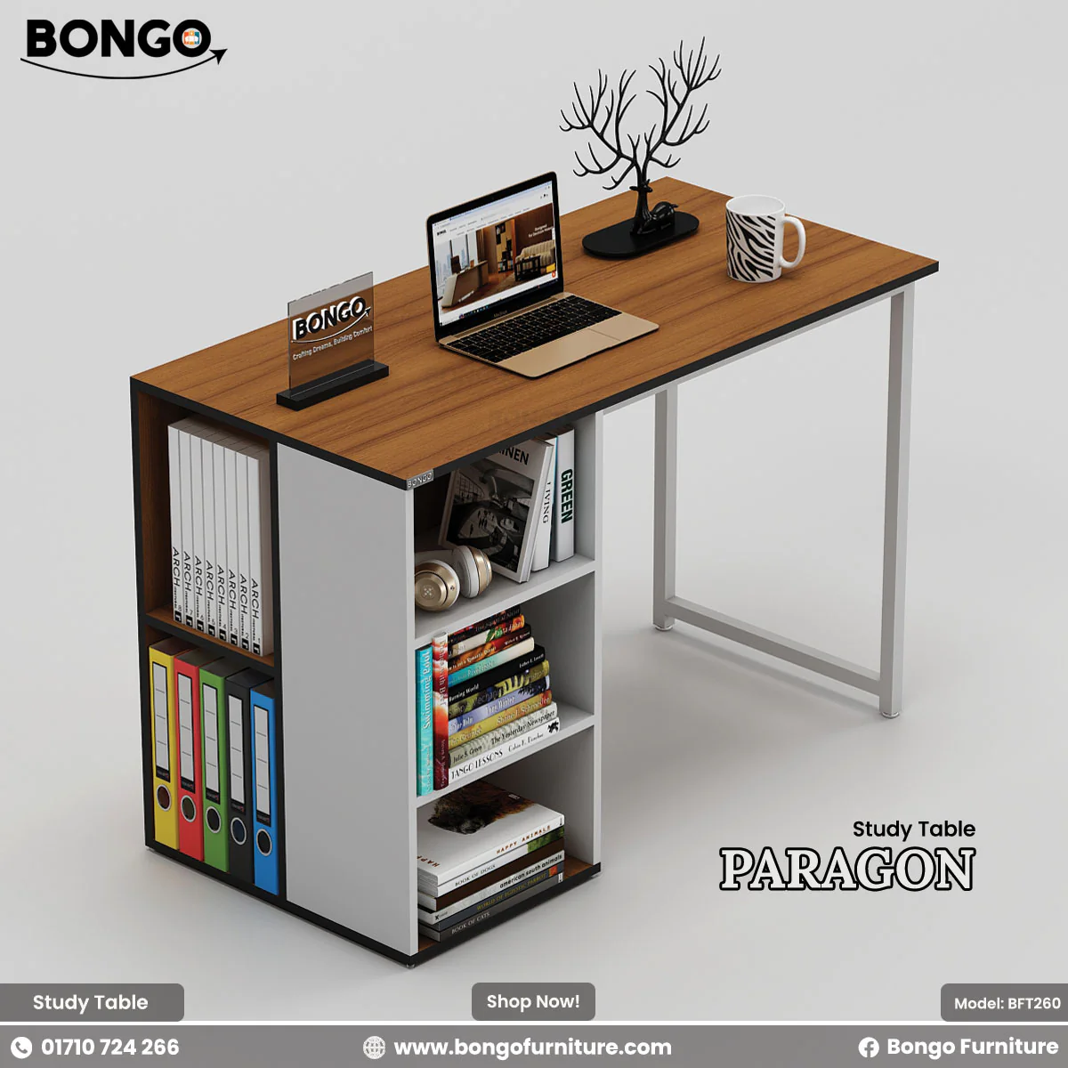 Paragon Study Table & Home office Desk - BFT260 - Image 6