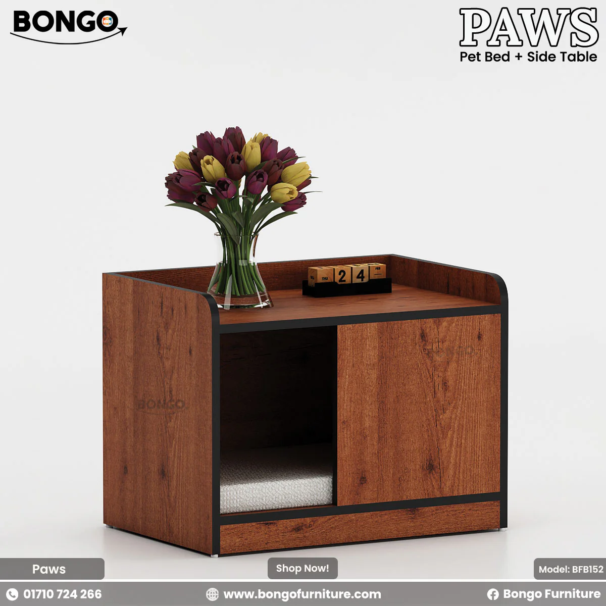Paws - Cat Bed and Side Table | BFB152 - Image 7