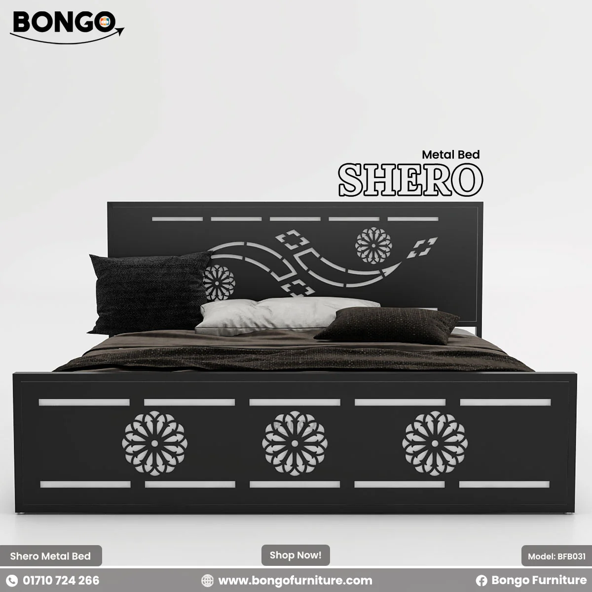 Shero - Metal Bed | BFB031 - Image 3