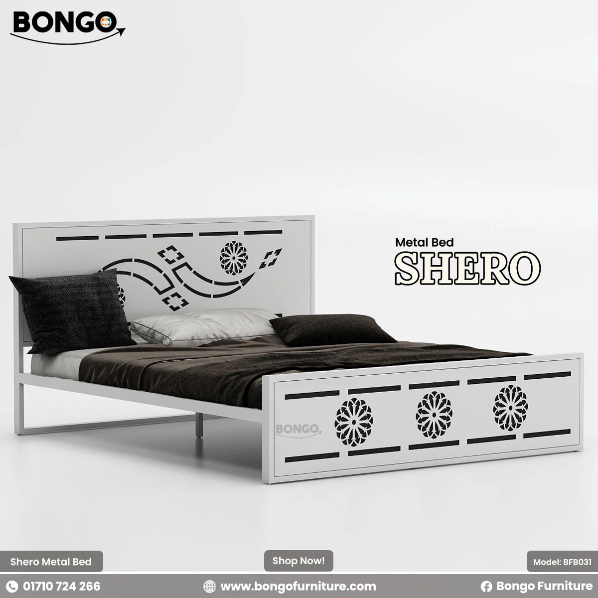 Shero - Metal Bed | BFB031 - Image 4