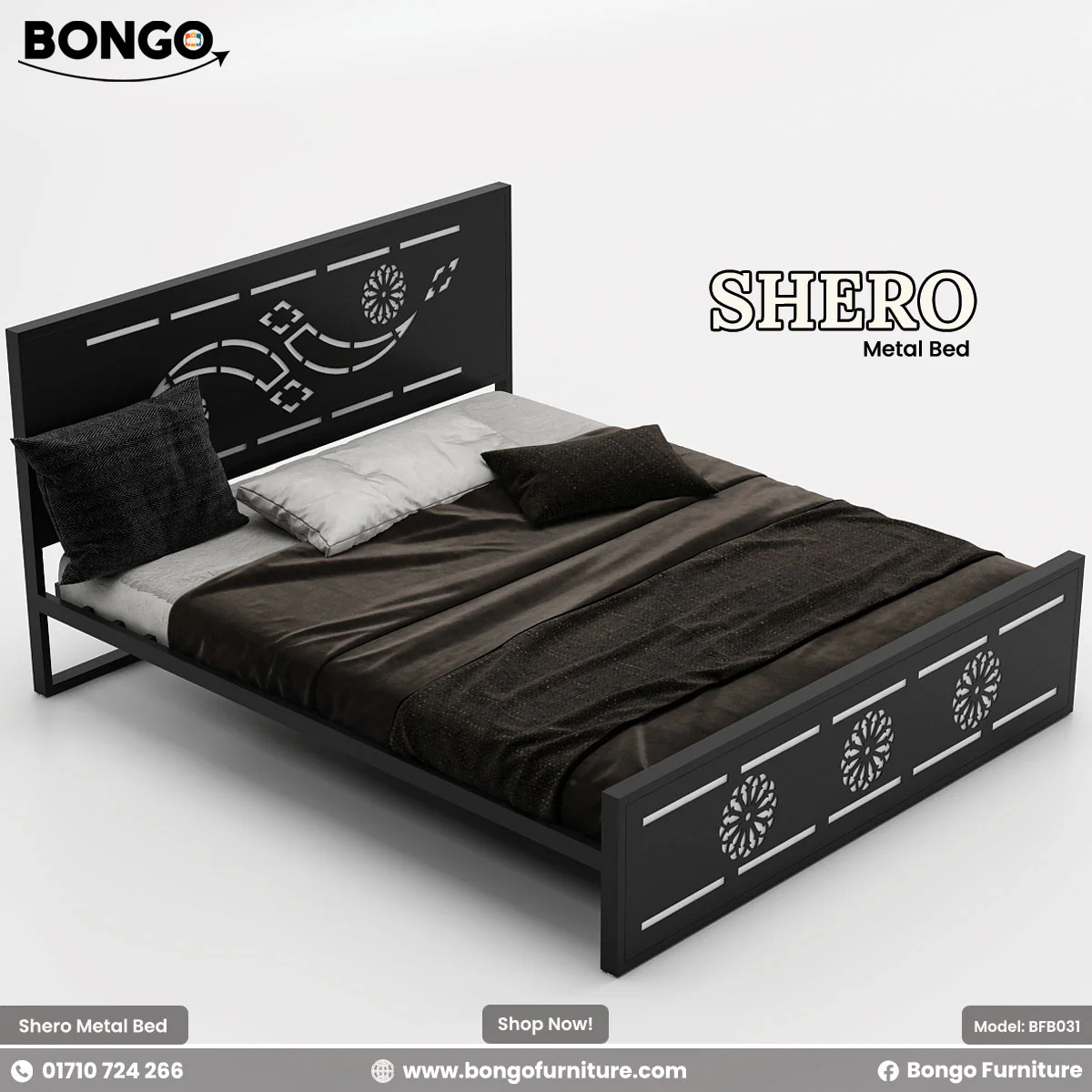 Shero - Metal Bed | BFB031 - Image 5