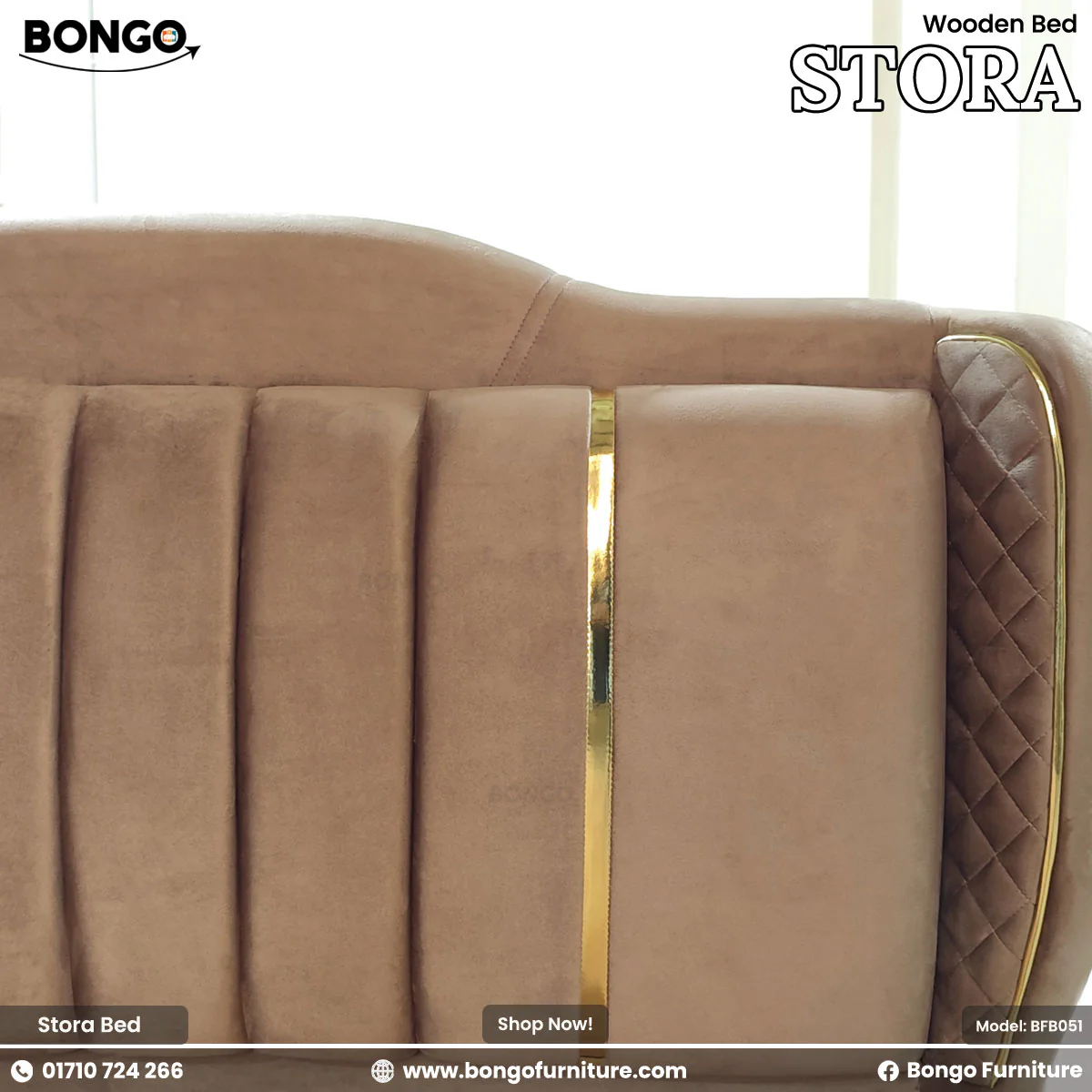 Stora - Wooden Bed | BFB051 - Image 3