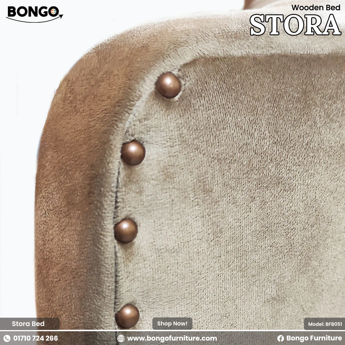 Stora - Wooden Bed | BFB051 - Image 5