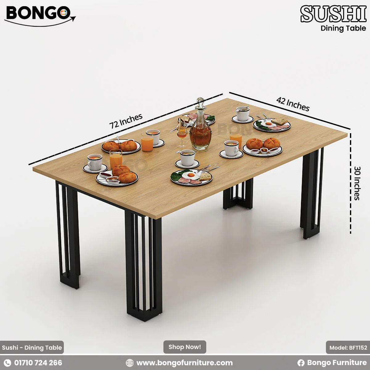 Sushi - Dining Table | BFT152 - Image 6