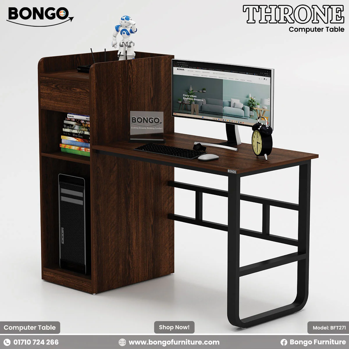 Throne Computer Table - BFT271 - Image 4