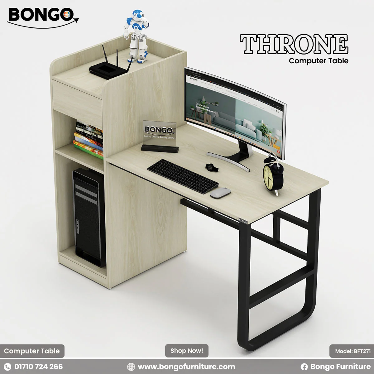 Throne Computer Table - BFT271 - Image 5