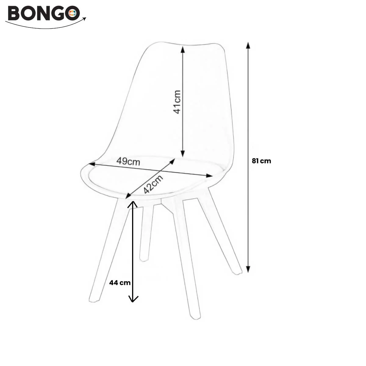 Tulip Chair - Wooden Leg | BFS151 - Image 7