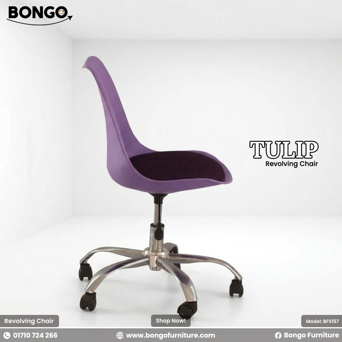 Tulip Revolving Chair - BFS157 - Image 4
