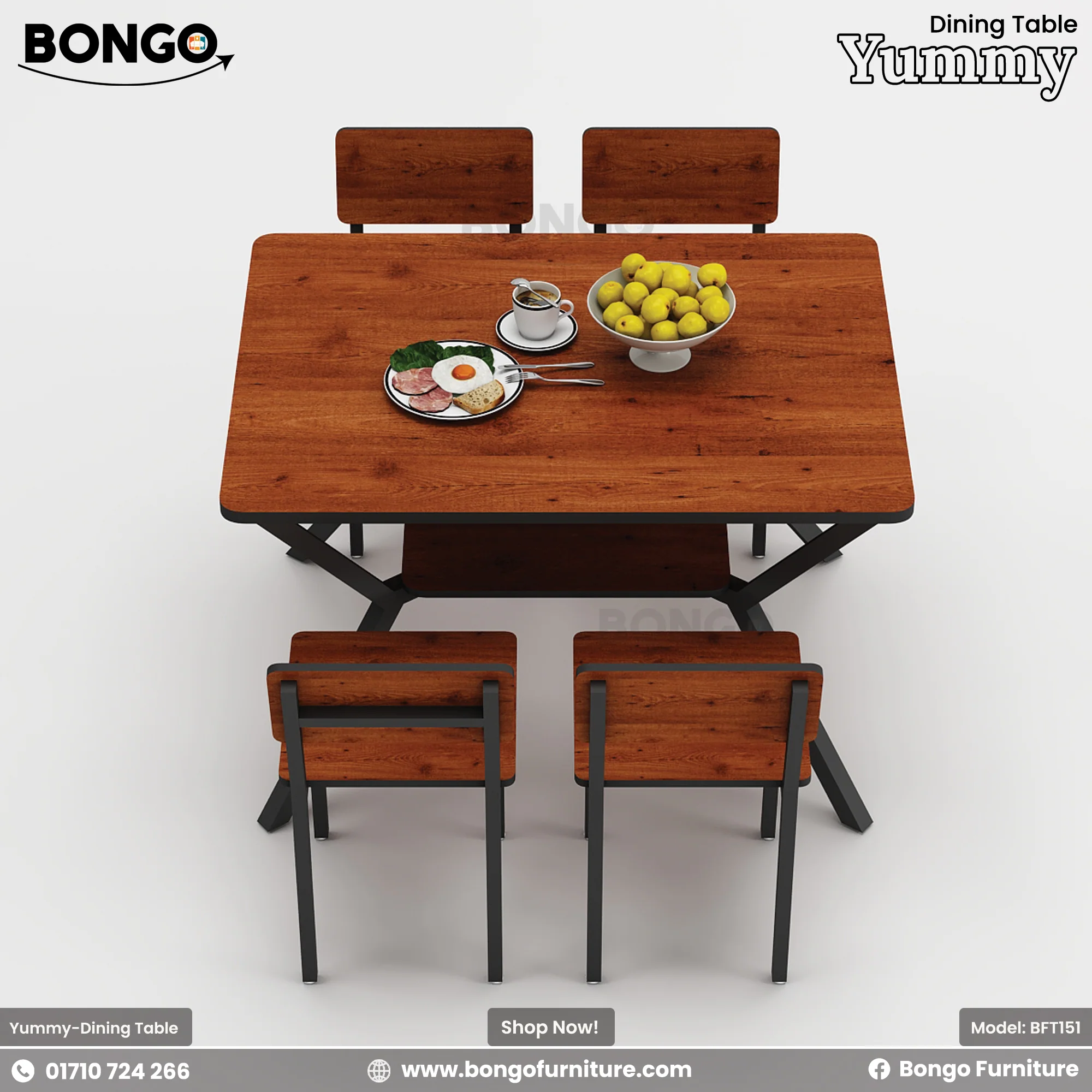 Yummy - Dining Table | BFT151 - Image 3
