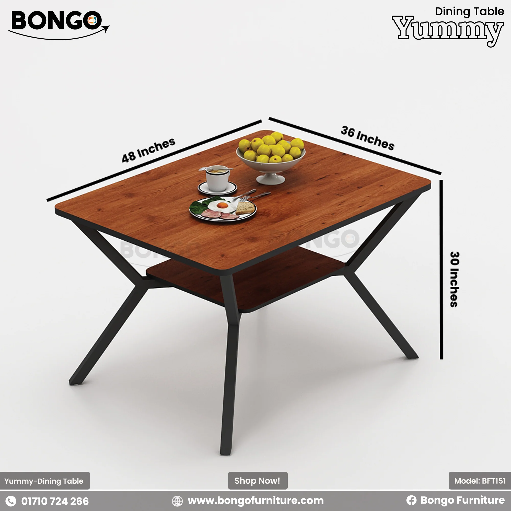 Yummy - Dining Table | BFT151 - Image 4